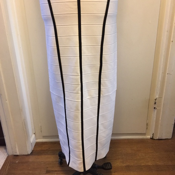 SOLD Auth Herve Leger Black White Gown 0 - Picture 3 of 8
